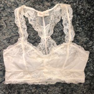 Flawless off white bralette lace